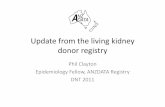 Update from the living kidney donor registry...Segev DL et al. JAMA. 2010 Mar. 9;303(10):959‐966. CARI recommendationsfor kidney donors ...