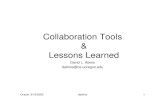 Collaboration Tools Lessons Learnedix.cs.uoregon.edu/~datkins/papers/collab.pdf · 2002. 9. 13. · Oracle 9/16/2002 datkins 26 RVM Trials (& Tribulations) • Difficult to get RVM