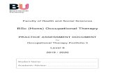 BSc (Hons) Occupational Therapy - Bournemouth University...Faculty of Health and Social Sciences BSc (Hons) Occupational Therapy PRACTICE ASSESSMENT DOCUMENT For Occupational Therapy