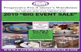 P.O. Box 400, 1115 Stafford Street Rochdale, MA 01542 Tel ...cdn.catererswarehouse.com/downloads/2019-BIG-EVENT-SALE.pdf · ideal for displaying wedding cakes, appetizers, or pastries