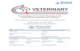 Veterinary Cardiovascular Society - Proceedings of the April … · 2019. 5. 31. · Veterinary Cardiovascular Society New website now online at: Wednesday 3rd April 2019 Proceedings
