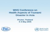 WHO Conference on Health Aspects of Tsunami Disaster in Asia · Dr Abdul Azeez Yoosuf Director General of Health Services Ministry of Health / Maldives Chief Medical Relief Coordinator