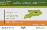 Report on Nutrition Financing in...Financing in Lira District– 2013/2014 and 2014/15 Financial Years. Pathways to Better Nutrition Case Study Evidence Series. Arlington, VA: Strengthening