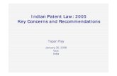 Indian Patent Law: 2005 Key Concerns and Recommendationstapanray.in/wp-content/uploads/2012/10/Goa-Jan-30-2008.pdfPatent protection patents applied for early in a drug discovery programme