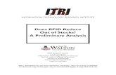 Does RFID Reduce Out of Stocks? A Preliminary Analysis...of stocks. From February 14 to September 12, 2005, out of stocks were examined daily in 24 Wal-Mart stores (12 RFID-enabled