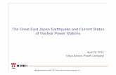 The Great East Japan Earthquake and Current Status of ...€¦ · All Rights Reserved ©2011The Tokyo Electric Power Company, Inc. The Great East Japan Earthquake and Current Status