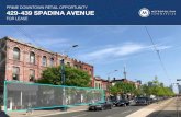 PRIME DOWNTOWN RETAIL OPPORTUNITY 429-439 SPADINA … · Spadina Ave Campus One College Condos 840 Residences 226 Units Design Haus 166 Units 60,595 Full-time Students The Waverly