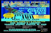 0126 YAARAB SHRINE 74th ANNUAL Circus r i a F · At all Metro-Atlanta MEGA PASS $21.95 includes gate admission, circus admission and unlimited carnival rides any one day open to close,