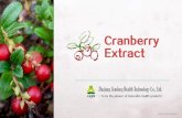 JF Health Cranberry Extract Cranberry Extract Extract 20141211EN.pdf · Clinic trial Result Reference A randomized, placebo-controlled, double-blind study was conducted from October