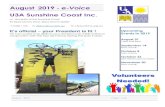 August 2019 - e-Voice - U3A Sunshine · 2019. 8. 1. · August , 2019 Page 1 of 8 August 2019 - e-Voice U3A Sunshine Coast Inc. c/- University of the Sunshine Coast 90 Sippy Downs