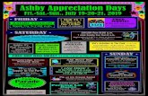 Ashby Appreciation Days - s24500.pcdn.co€¦ · Park 10 a.m.-3 p.m. KIDDIE PARADE 11 a.m. Register 10:30 a.m. at Fire Hall Sponsored by Rylander Insurance Agency Pie and Ice Cream