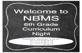 Welcome to NBMS ourtoolbox2.s3-website-us-west-2.amazonaws.com/accnt... · NBMS 6th Grade Curriculum Night TUESDAY AUGUST 9 2016 6TH Grade5:30-6:15 7TH Grade6:30-7:15 8TH Grade7:30-8:15