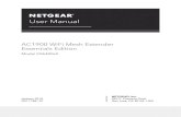 AC1900 WiFi Mesh Extender - Netgear UserManual AC1900WiFiMeshExtender EssentialsEdition ModelEX6400v2