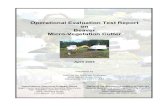 Operational Evaluation Test Report on Beaver Micro-Vegetation … · 2010. 7. 19. · operational evaluation test was scheduled for late summer 2004. 1.2 Purpose The purpose of this