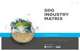 SDG INDUSTRY MATRIX · zero hunger good health and wellbeing quality education gender equality clean water and sanitation affordable and clean energy decent work and economic growth