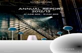 AnnuAl report 2012/13 · Bang & Olufsen a/s grOup Comreg: 41257911 AnnuAl report 2012/13 01 june 2012 – 31 mAy 2013