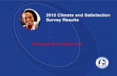 2015 Climate and Satisfaction Survey Results · •Results of the 2014-15 Annual Climate and Satisfaction Survey •Background: •Why we administer the annual survey •When the