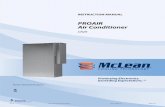 PROAIR Air Conditioner - Mclean PartsF/ C Shipping Weight lb./kg CR290216GXXX 115 50/60 1 2000/2200 7.4/7.4 1700/2000 7.0/6.0 131/55 98/44 CR290226GXXX 230 50/60 1 2500/2700 4.6/3.9