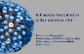 Influenza Vaccines in older persons 65+ · 2018. 2. 16. · 1. Influenza in older persons 2. Vaccine effectiveness in the elderly including duration of protection 3. Desirable attributes