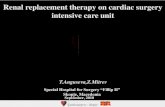 Renal replacement therapy on cardiac surgery intensive ... · In cardio-renal syndromes, there are two important aspects: the first is the sequence of organ involvement and the second