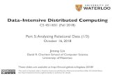 Data-Intensive Distributed Computing Data-Intensive Distributed Computing Part 5: Analyzing Relational