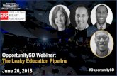 OpportunitySD Webinar: The Leaky Education Pipeline June ... · June 26, 2018 #OpportunitySD ... exited CC in 2015-2016 but did not transfer . 2012-2013 San Diego County HS graduates