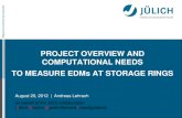 PROJECT OVERVIEW AND COMPUTATIONAL NEEDS TO …collaborations.fz-juelich.de/ikp/jedi/public_files/... · PROJECT OVERVIEW AND COMPUTATIONAL NEEDS TO MEASURE EDMs AT STORAGE RINGS