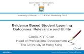 Evidence Based Student Learning Outcomes: Relevance and ...tlerg.cetl.hku.hk/wp-content/uploads/2016/06/11Nov2015...2016/06/11  · Evidence Based Student Learning Outcomes: Relevance