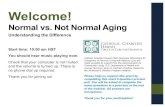 CCH Normal vs. Not Normal Aging€¦ · Thank you for your participation! Normal vs. Not Normal Aging Understanding the Difference Welcome! Start time: 10:00 am HST You should hear