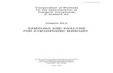 SAMPLING AND ANALYSIS FOR ATMOSPHERIC MERCURY...EPA/625/R-96/010a Compendium of Methods for the Determination of Inorganic Compounds in Ambient Air Chapter IO-5 SAMPLING AND ANALYSIS