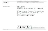 GAO-12-68 Haiti Reconstruction: Factors Contributing to ...Interim Haiti Recovery Commission governance and oversight structures. 4 To address these objectives, we reviewed reports,