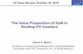 New The Value Proposition of GaN in Rooftop PV Inverters · 2018. 12. 12. · and telecom form factors Industrial/Renewable Motor drives/servo and PV Inverter Consumer/Residential