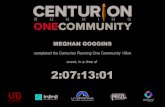 MEGHAN GOGGINS - Centurion Running · MEGHAN GOGGINS 2:07:13:01 completed the Centurion Running One Community 10km event, in a time of