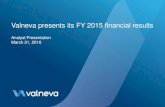 Valneva presents its FY 2015 financial results...2. Financial report Q4 & FY 2015 – Reinhard Kandera 3. Commercialized Products & EB66® – Franck Grimaud 4. R&D programs – Thomas