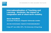Internationalisation of Teaching and Learning - Students ... · • [Institution & programme mobility – transnational education (TNE)] These types of mobility can be mutually reinforcing,