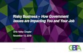 Risky Business – How Government Issues are Impacting You and … · 2019. 11. 19. · Risky Business – How Government ... Visa Waiver Program will encourage more international