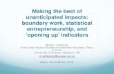 Making the best of unanticipated impacts: boundary work ......Making the best of unanticipated impacts: boundary work, statistical entrepreneurship, and ‘opening up’ indicators