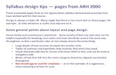 Syllabus design tips pages from ARH 2000...Syllabus design tips — pages from ARH 2000 These annotated pages from an Art Appreciation syllabus demonstrate practices that have worked