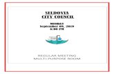 SELDOVIA CITY COUNCIL...2009/09/19  · 2 Posted 09/04/2019 at ., the Seldovia Post Office, and the City Office a. Presentation by Staff or Council b. Council Discussion c. Public