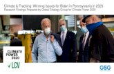 Climate & Fracking: Winning Issues for Biden in ...€¦ · Climate & Fracking: Winning Issues for Biden in Pennsylvania in 2020 Research Findings Prepared by Global Strategy Group
