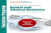 th Dental and Tentative Program Clinical Dentistry€¦ · Dentistry, Australia Biography: Dr Nick Sheptooha is an Honours graduate from the University of Queensland, where he has