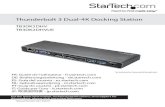 Thunderbolt 3 Dual-4K Docking Station · 2018. 3. 12. · Thunderbolt 3 technology uses the USB-C connector, with a bandwidth of up to 40Gbps. It supports USB 3.1, DisplayPort 1.2,
