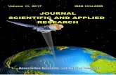 VOLUME - RST-TTO...VOLUME 11, 2017 JOURNAL SCIENTIFIC AND APPLIED RESEARCH JOURNAL SCIENTIFIC AND APPLIED RESEARCH Vol. 5, 2014