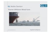 Thanet Offshore Wind Farm - uni-hamburg.de · 2012. 11. 13. · Thanet History • Crown Estates Round 2 100 x 3MW WTGs to provide 300MW 33kV Array to Substation – 132kV to Shore