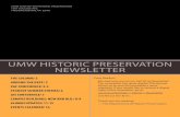 UMW HISTORIC PRESERVATION NEWSLETTERcas.umw.edu/hisp/files/2018/12/Fall2016Newsletter_Nov30... · 2018. 12. 10. · 6 STUDENT SUMMER STORIES A senior majoring in Historic Preservation