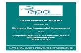 ENVIRONMENTAL REPORT · National Hazardous Waste Management Plan Environmental Report ENVIRONMENTAL REPORT relating to the Strategic Environmental Assessment