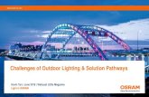 Challenges of Outdoor Lighting & Solution PathwaysEnergy efficient h-igh brightness and great efficacy. Intended beam angle and radiation pattern – lensed or without lensed LEDs.