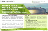 NFPA 652: DUST HAZARD ANALYSISresources.oseco.com/en/downloads/technical-articles/NFPA652_flye… · NEW MANDATORY REGULATION The 2016 revision to NFPA 652 made Dust Hazard Analysis