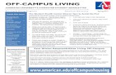 OFF-CAMPUS LIVING · “Moving Off-Campus?” Information Sessions January 24th 12:00Noon Hughes Formal Lounge and steps within the first eight hours after the snow, sleet or ice
