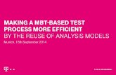 Making a MBT-based test process more efficient by the ... · 2. Define an appropriate (manual or automated) transformation process for analysis models. 3. Define the set of information